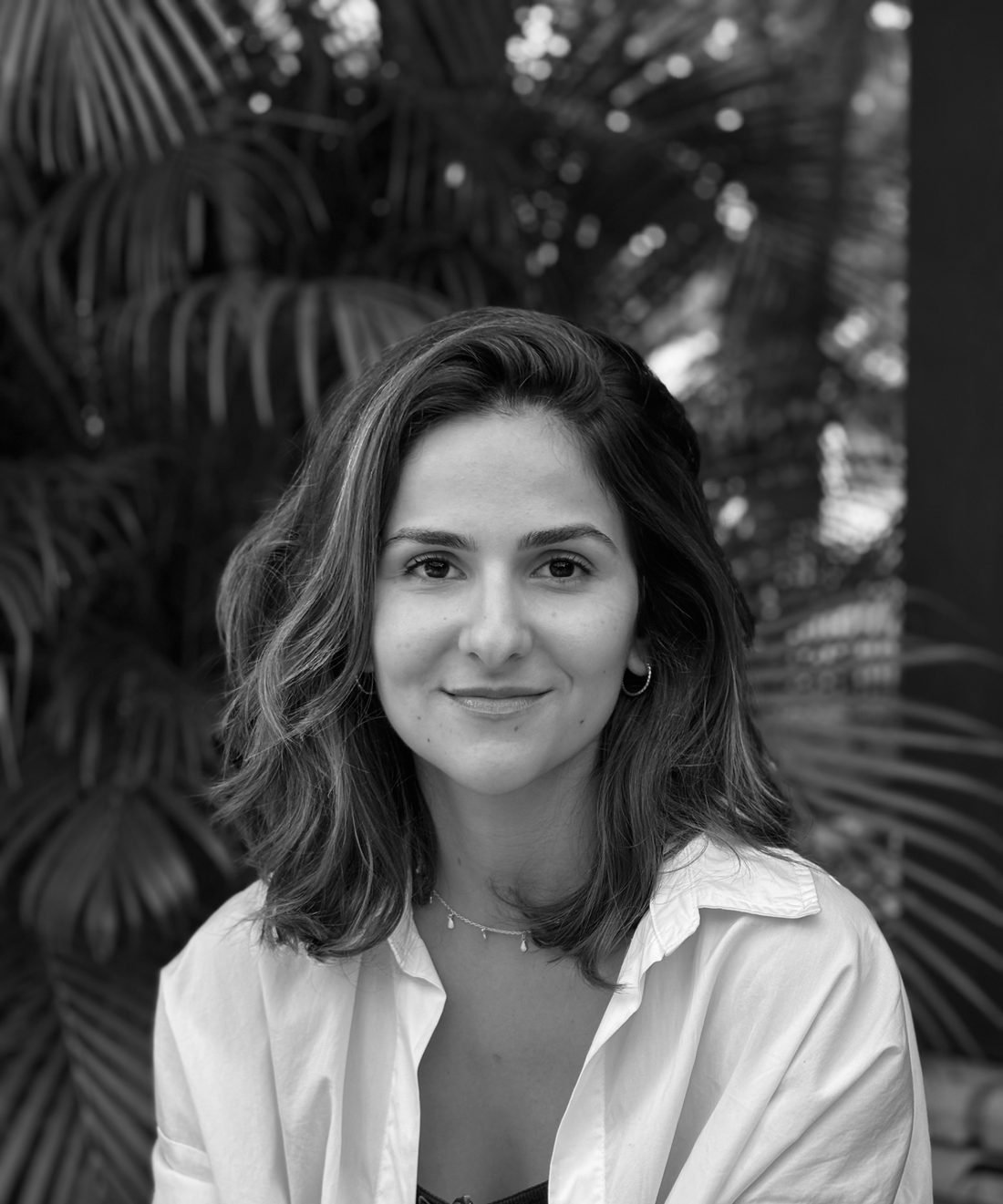 Retrato em preto e branco de Júlia de Freitas Martins